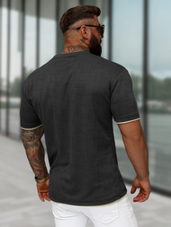 Camiseta de hombre negras OZONEE O/QQ1535