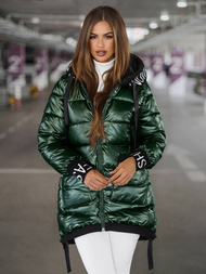 Chaqueta de mujer verde OZONEE JS/5M3188/238Z