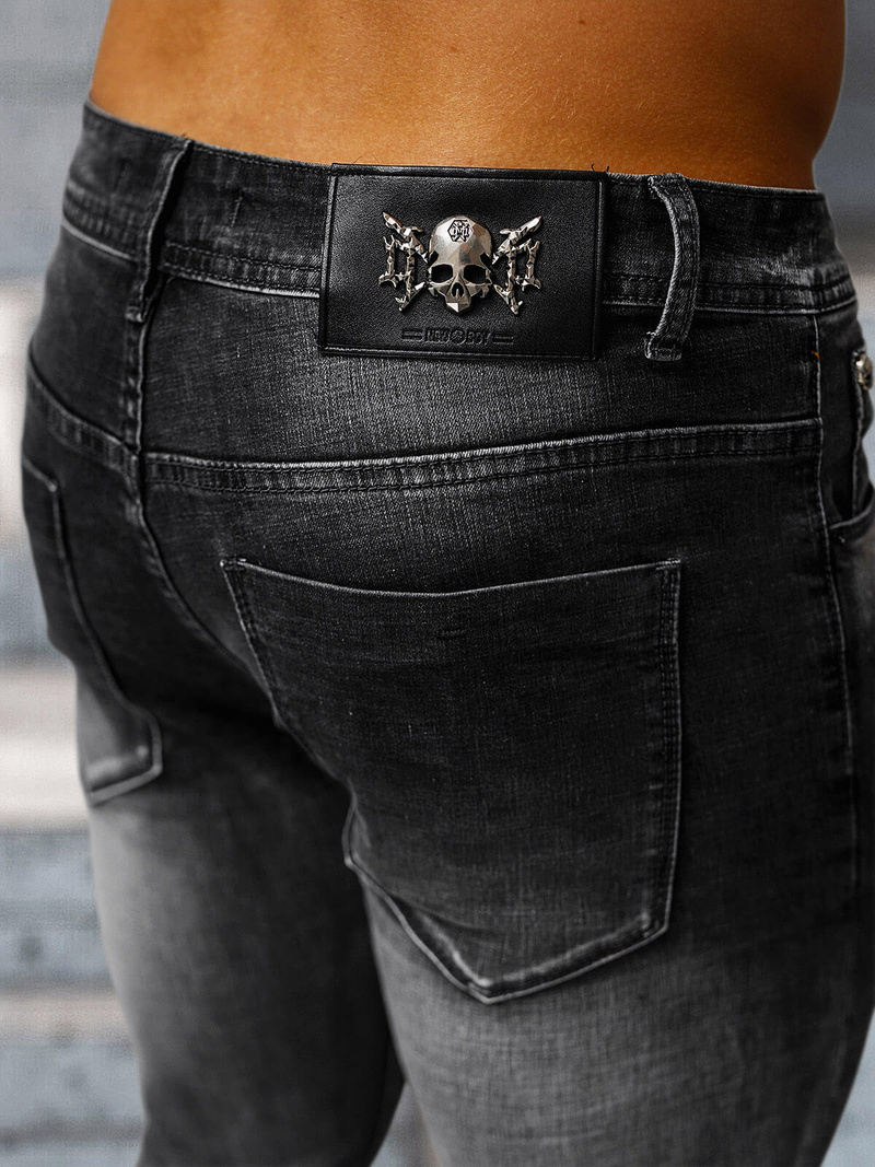 Vaqueros de hombre negras OZONEE NB/MP0169G