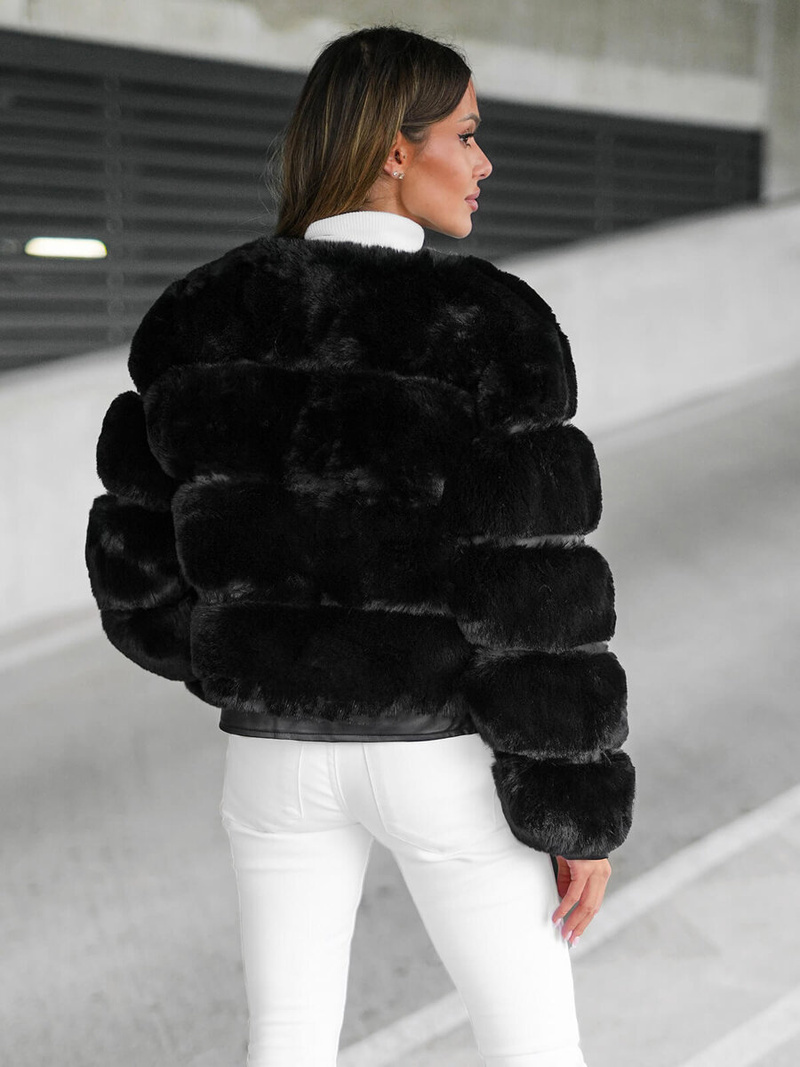 Chaqueta de mujer negra OZONEE JS/11Z8080Z