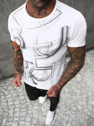 Camiseta de hombre blanca OZONEE O/T132/1