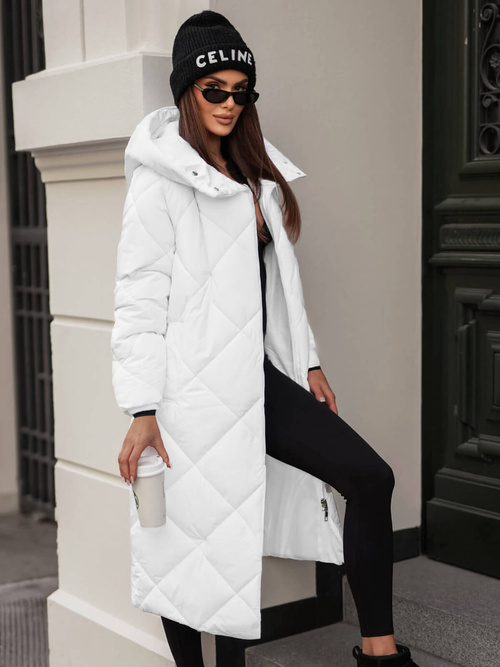 Chaqueta de mujer blanca OZONEE JS/5M3173/281Z