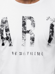 Camiseta de manga larga de hombre blanco OZONEE O/1292Z 