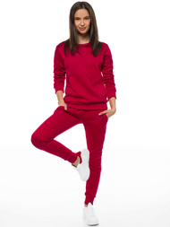 Pantalón de chándal para mujer burdeos OZONEE JS/CK01