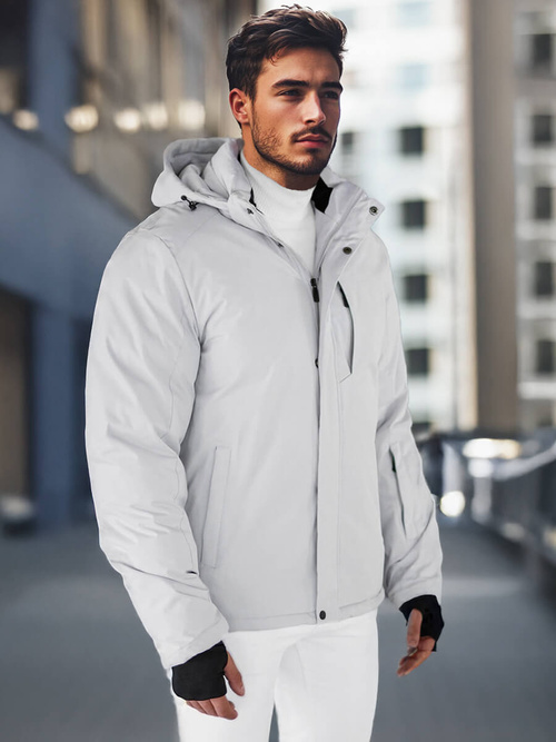 Chaqueta de hombre gris-clara OZONEE JS/91M9906/280Z