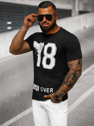 Camiseta de hombre negra OZONEE O/T123/3Z