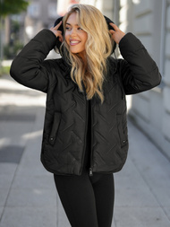 Chaqueta de mujer negra OZONEE JS/16M9300/392