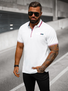 Polo de hombre blanca OZONEE O/DA758