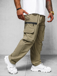 Pantalón de hombre beige oscuro OZONEE O/PS5526