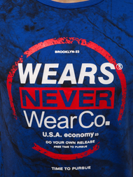 Camiseta de hombre azul OZONEE JS/SS10925Z