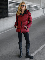 Chaqueta de mujer burdeos OZONEE JS/5M3316/1