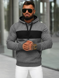 Sudadera de hombre grafito OZONEE JS/8B1315/5