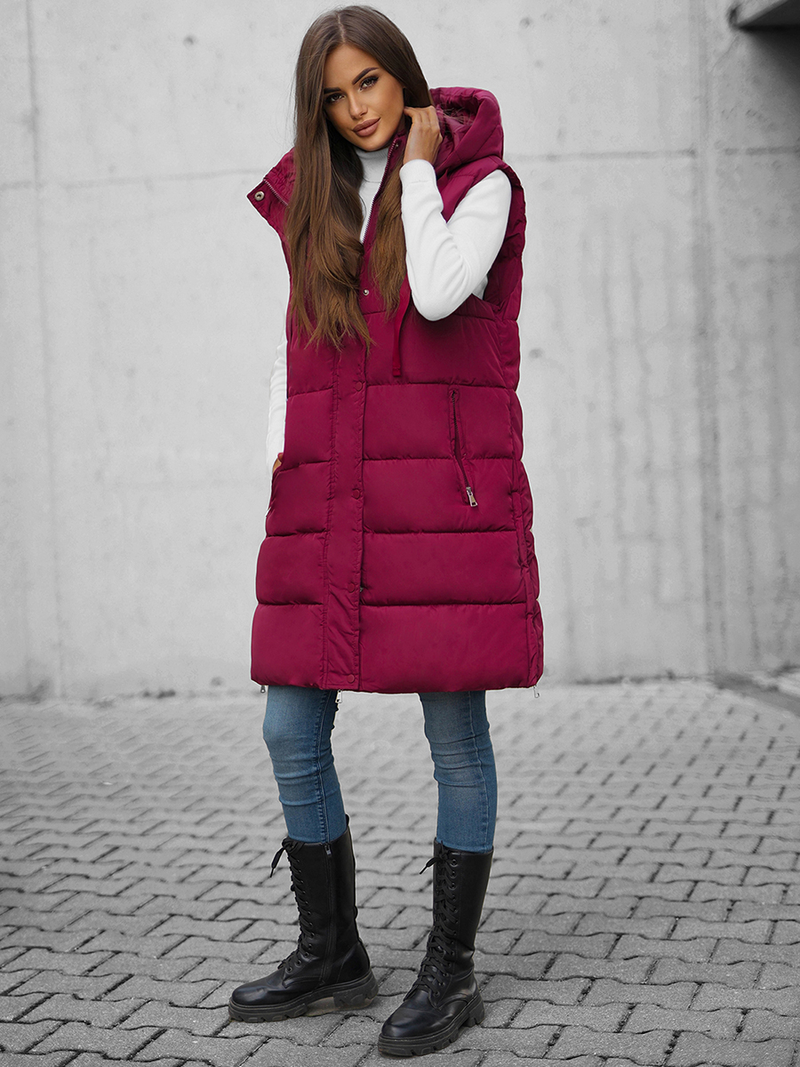 Chaleco de mujer burdeos OZONEE O/81276Z