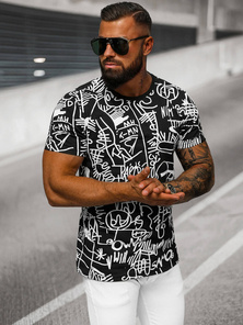 Camiseta de hombre negra OZONEE O/T1269/3