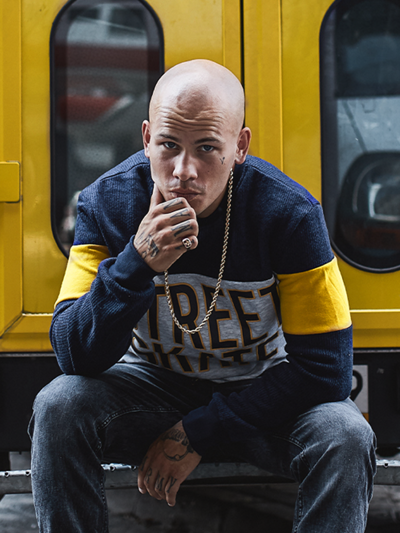 Sudadera de hombre azul marino OZONEE JS/KS1901Z