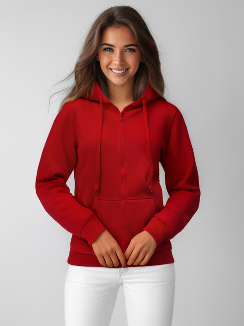 Sudadera de damas rojo oscuro OZONEE JS/W03Z