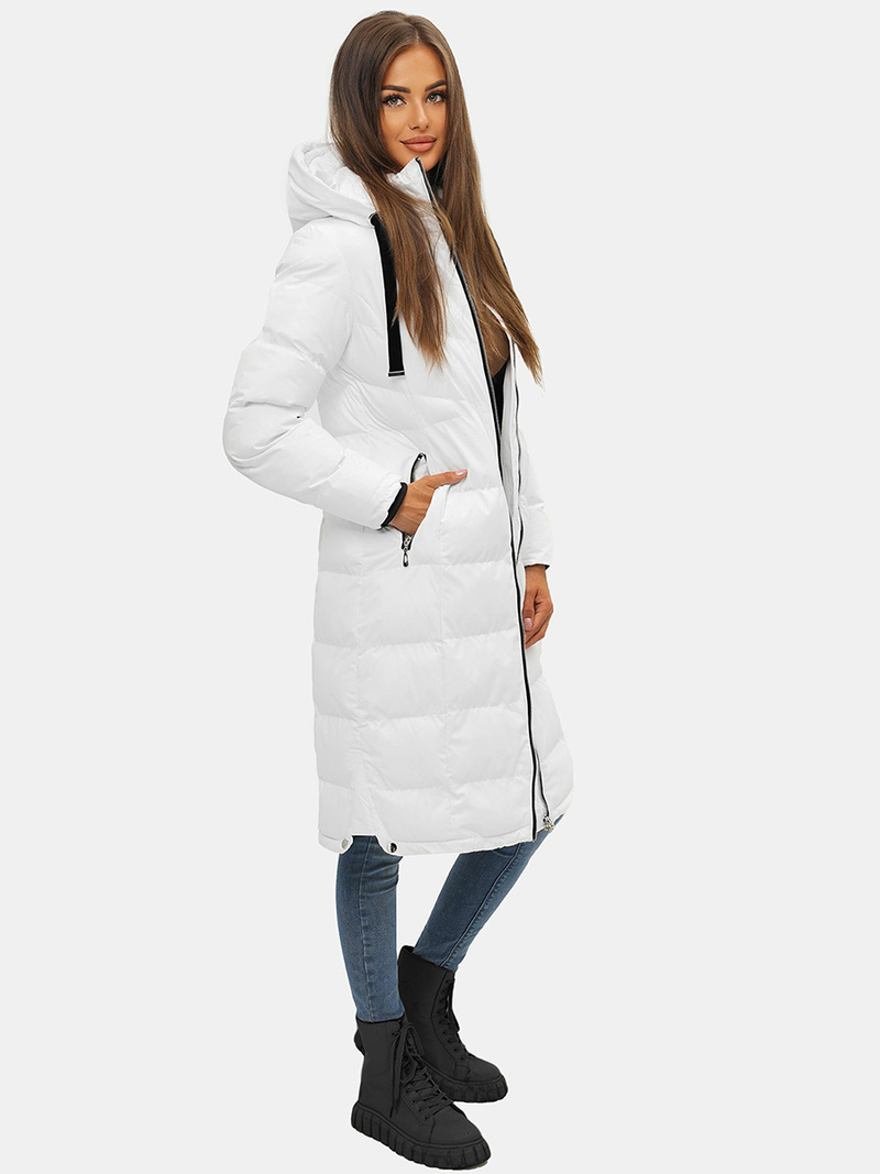 Chaqueta de mujer blanca OZONEE JS/M736/281Z