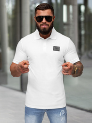 Polo de hombre blanca OZONEE NB/MT3124