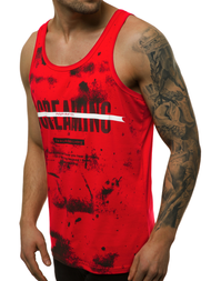 Camiseta sin mangas de hombre roja OZONEE JS/SS11053