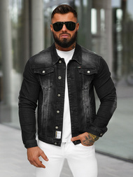 Chaqueta vaquera de hombre negra OZONEE NB/MJ512N