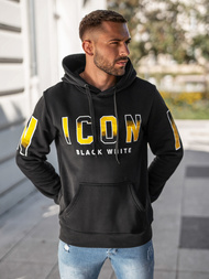 Sudadera de hombre negra OZONEE JS/8B1739/3