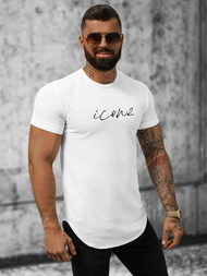 Camiseta de hombre blanco OZONEE O/P1108