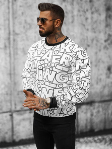Sudadera de hombre blanca OZONEE JS/8B1136/1
