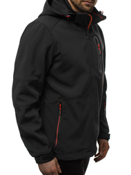 Chaqueta de hombre negro-naranja OZONEE GE/12263Z