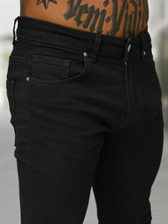 Vaqueros de hombre negras OZONEE BL/JK885
