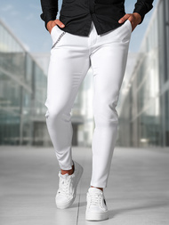 Pantalón chino de hombre blancos OZONEE DJ/3300Z