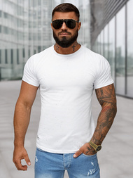Camiseta de hombre blanco OZONEE O/QQ1388