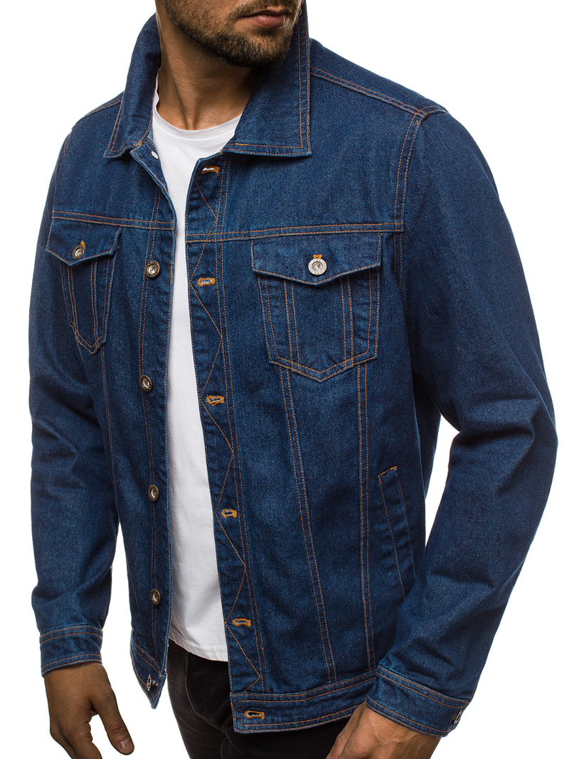 Chaqueta vaquera de hombre azul OZONEE JB/JP1110