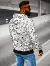 Sudadera de hombre blanca OZONEE JS/8B1182/1