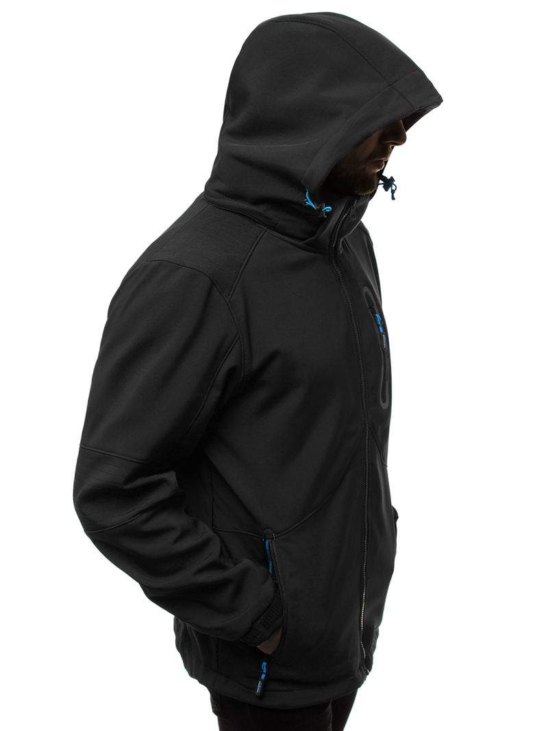 Chaqueta de hombre negro-azul OZONEE GE/12263