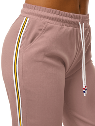 Pantalón de chándal para mujer rosa claro OZONEE JS/1020/B16