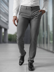 Pantalón chino de hombre gris oscuro OZONEE V/6545