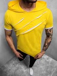 Camiseta de hombre amarillo OZONEE A/1185Z 