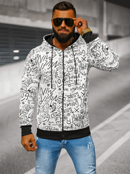 Sudadera de hombre blanca OZONEE JS/8B1182/1