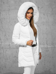 Chaqueta de mujer blanca OZONEE JS/16M9121/281