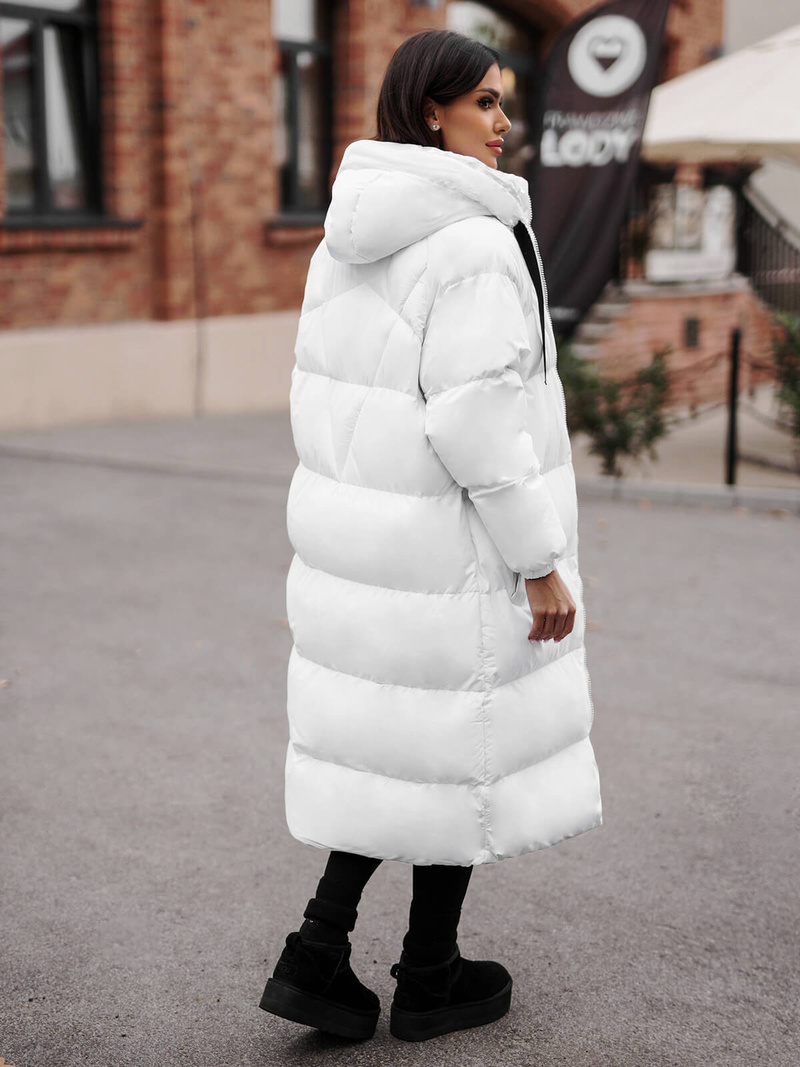 Chaqueta de mujer blanca OZONEE JS/5M3163/281Z