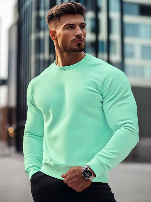 Sudadera de hombre menta OZONEE JS/2001-10Z