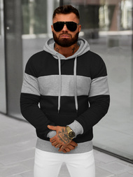 Sudadera de hombre negra OZONEE JS/8B1313/3