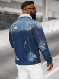 Chaqueta vaquera de hombre sherpa azul OZONEE NB/MJ502BZ
