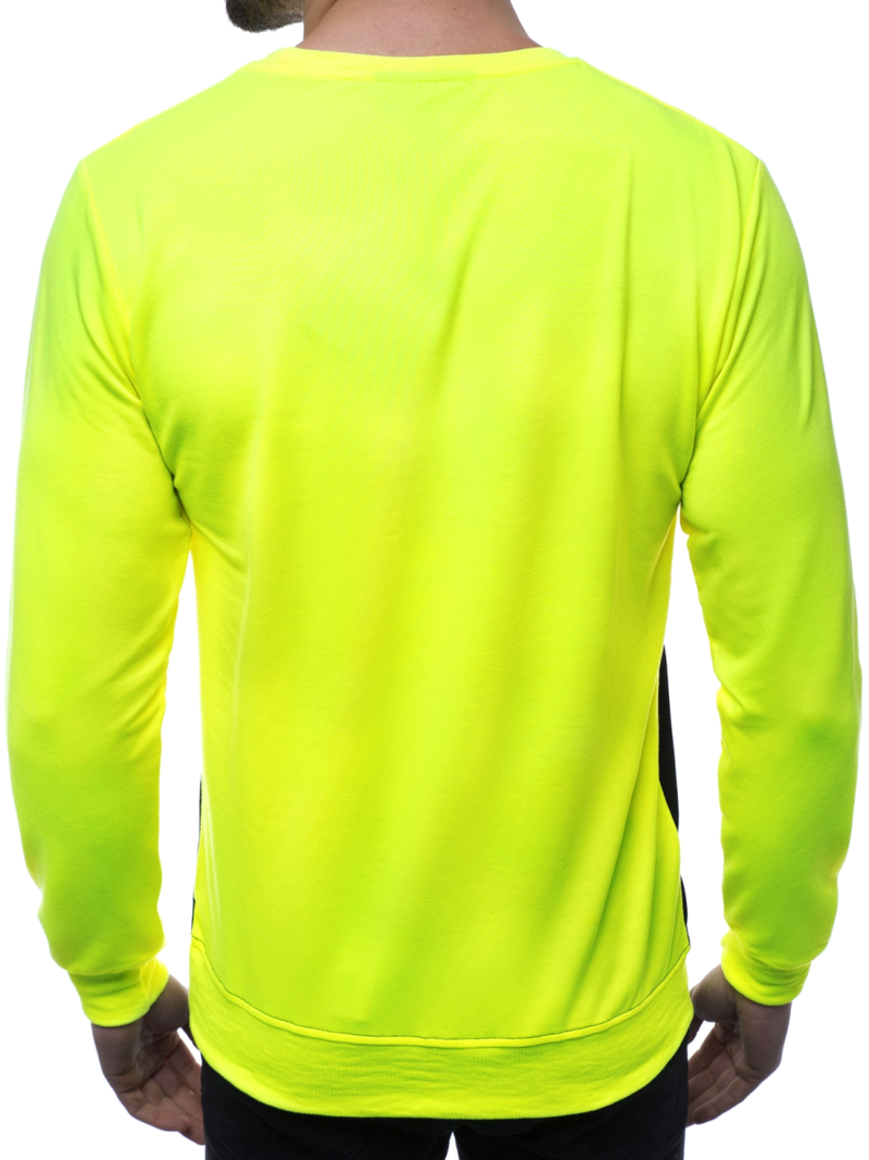 Sudadera de hombre neón amarilla OZONEE MACH/2121
