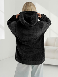 Sudadera de mujer negra OZONEE JS/HH192/3