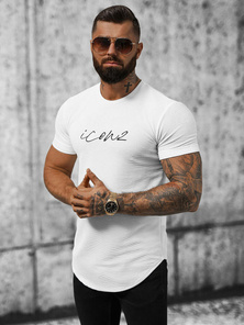 Camiseta de hombre blanco OZONEE O/P1108