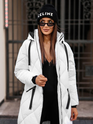 Chaqueta de mujer blanca OZONEE JS/5M3168/281Z