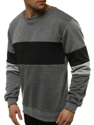 Sudadera de hombre grafito OZONEE JS/JZ11039