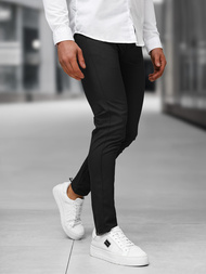 Pantalón chino de hombre negras OZONEE DJ/5526Z
