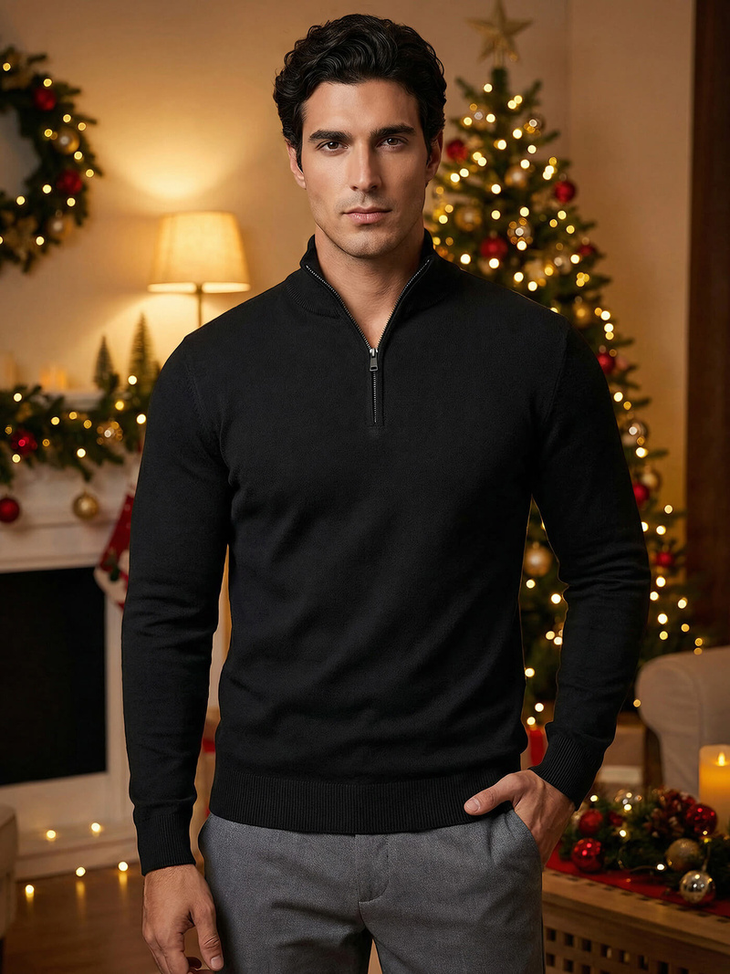 Jersey de hombre negro OZONEE NB/MM6007/4Z